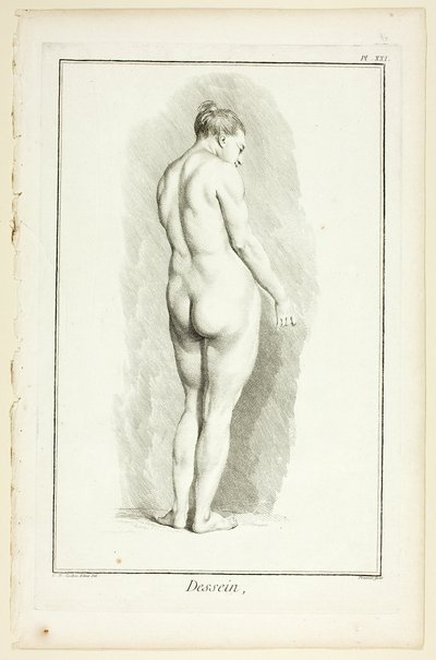 Entwurf: Figur aus Encyclopédie von Benoit Louis Prevost