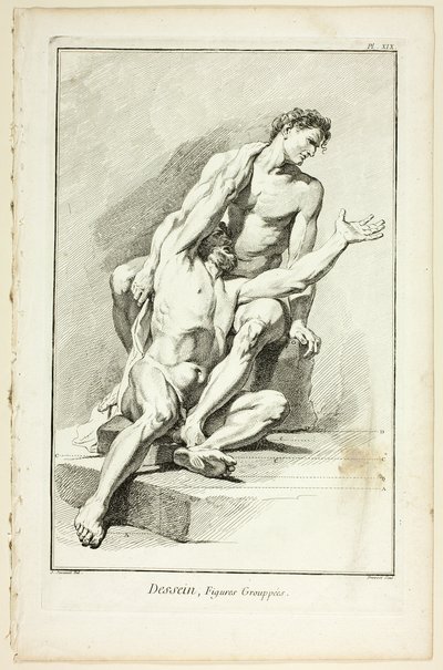 Entwurf: Gruppierte Figuren, aus Encyclopédie von Benoit Louis Prevost