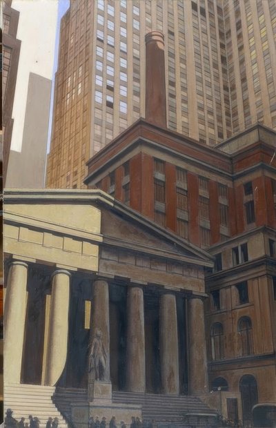 Ansicht von Wall Street von Bernard Boutet de Monvel