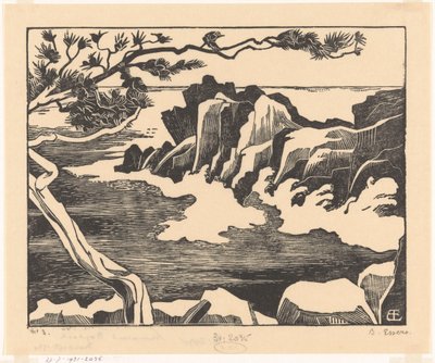 Felsküste bei Saint-Raphaël von Bernard Essers (signed by artist)