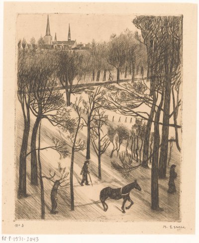 Vondelpark im Winter von Bernard Essers (signed by artist)