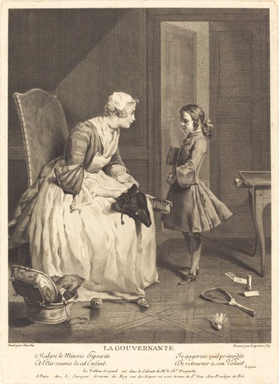 Die Gouvernante von Bernard Lépicié after Jean Siméon Chardin