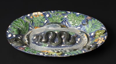 Rustikale Platte, späte 1500er Jahre von Bernard Palissy