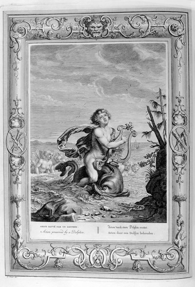 Arion wird von einem Delfin gerettet, 1733 von Bernard Picart