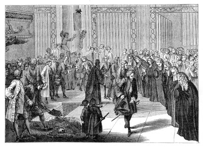 Beerdigung in einer Kirche, 1885 von Bernard Picart
