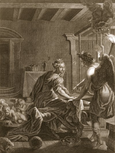 Penelope an ihrem Webstuhl, 1731 von Bernard Picart