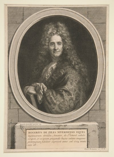 Porträt von Roger de Piles von Bernard Picart