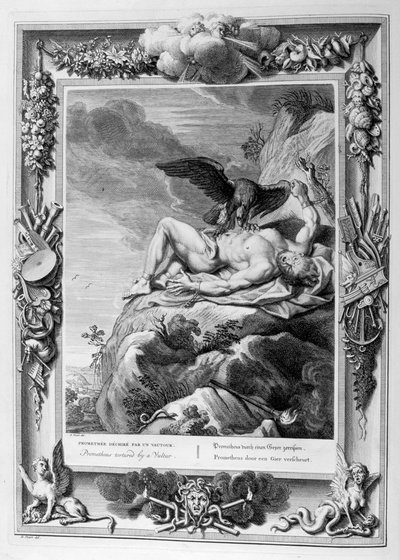 Prometheus von einem Geier gefoltert, 1733 von Bernard Picart