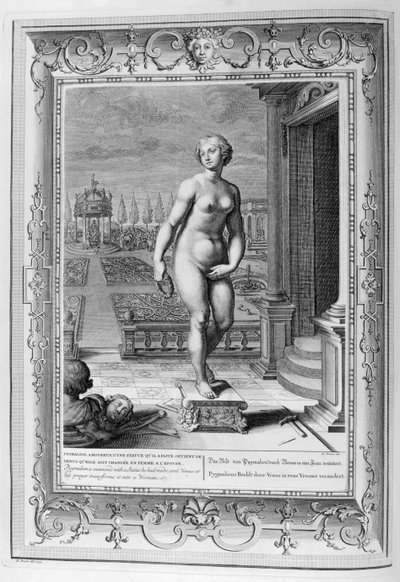 Die Skulptur von Pygmalion (Gravur) von Bernard Picart