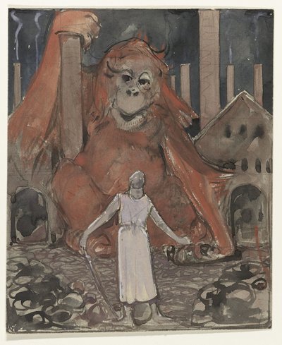 Ritter und Riesenaffe von Bernard Willem Wierink
