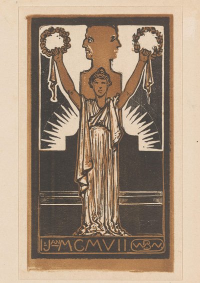 Frau in römischer Kleidung von Bernard Willem Wierink