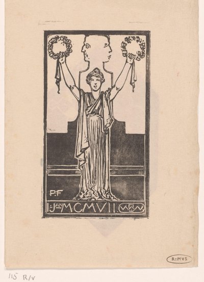 Frau in römischer Kleidung von Bernard Willem Wierink