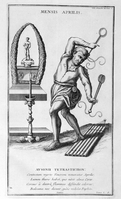 Eine Darstellung des April, 1757 von Bernard de Montfaucon