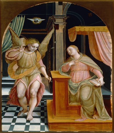 Italien, Vercelli, Die Verkündigung Gemälde von Bernardino Lanino