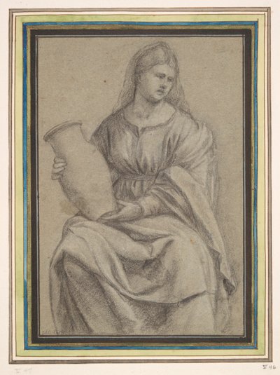 Frau mit einer Vase von Bernardino Licinio