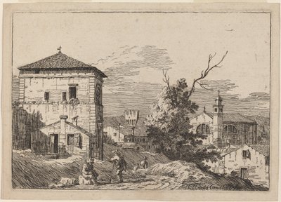 Landschaft mit einem toten Baum von Bernardo Bellotto