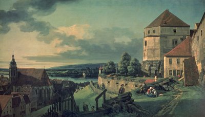 Ansicht vom Schloss (Ansicht von Pirna) von Bernardo Bellotto