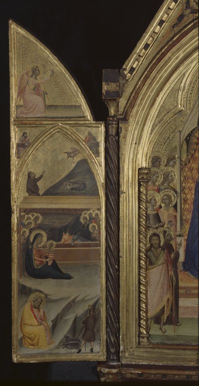 Geburt Christi (linkes Panel) (recto) von Bernardo Daddi