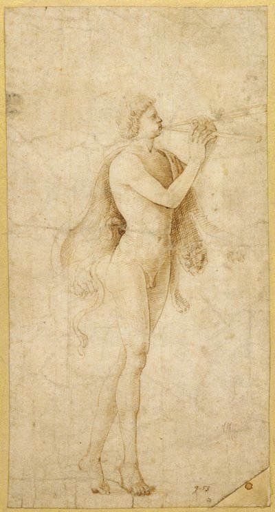 Ein Satyr spielt eine Aulos von Bernardo Parentino