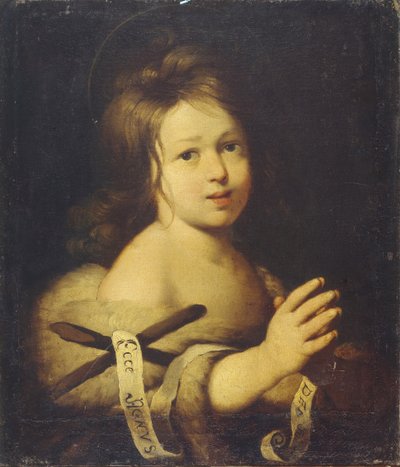 Johannes der Täufer als Kind von Bernardo Strozzi