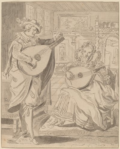 Musikalische Gesellschaft, 1772, veröffentlicht 1774 von Bernhard Schreuder