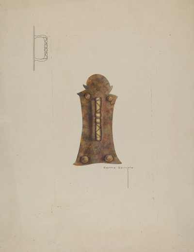 Eiserner Türgriff von Bertha Semple