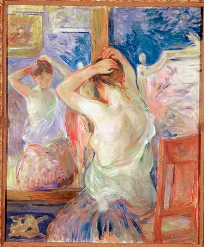 Vor dem Spiegel von Berthe Morisot