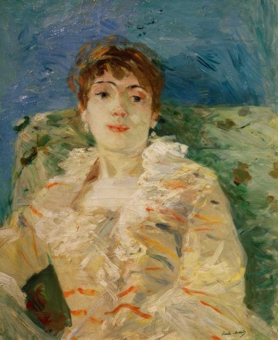 Junge Frau auf dem Sofa von Berthe Morisot