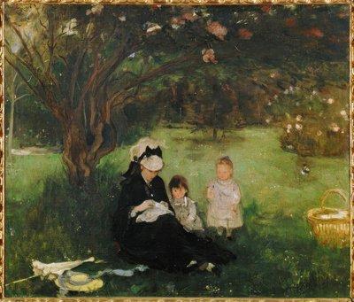 Flieder in Maurecourt von Berthe Morisot