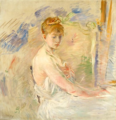 Junges Mädchen steht auf von Berthe Morisot