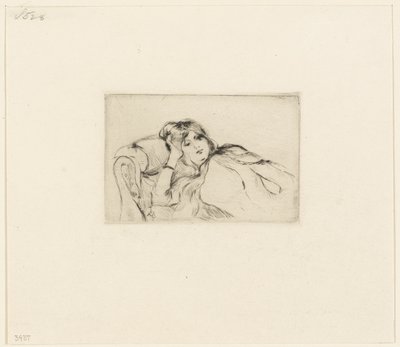 Junge Frau in Ruhe von Berthe Morisot