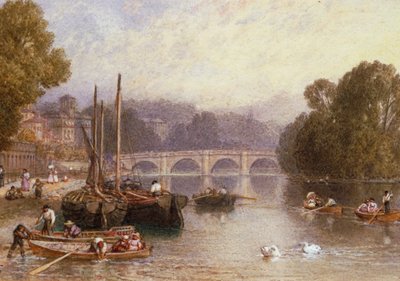 Richmond Bridge, 19. Jahrhundert von Birket Foster