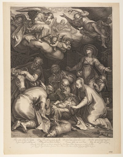 Die Anbetung der Hirten von Boetius Adams Bolswert