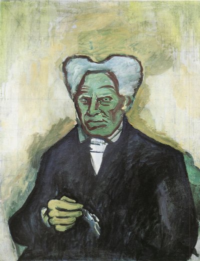 Porträt von Arthur Schopenhauer, 1908 von Bohumil Kubišta