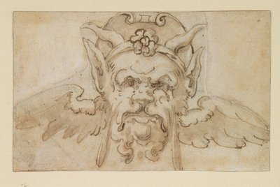 Groteske Maske, 17. Jahrhundert von Bolognese School