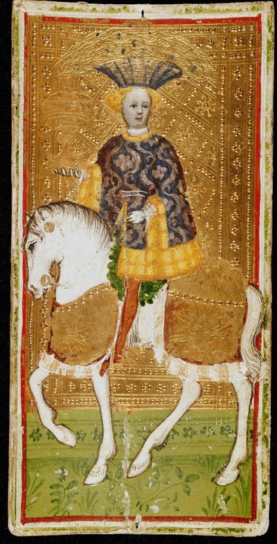 Ritter der Kelche. Tarotkarte, 1441-1444 von Bonifacio Bembo