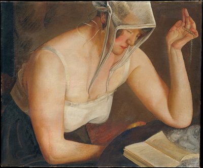 Frau beim Lesen, ca. 1922 von Boris Dmitrievich Grigoriev