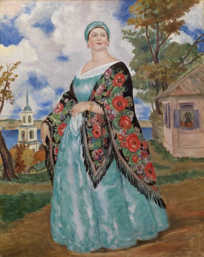 Händlersfrau, 1923 von Boris Mikhailovich Kustodiev