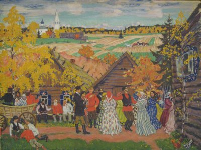Dorffest, 1924 von Boris Mikhailovich Kustodiev