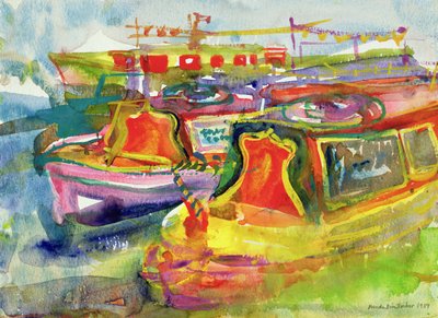 Kanalboote, 1989 von Brenda Brin Booker