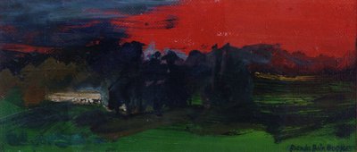 Landschaft mit rotem Himmel von Brenda Brin Booker