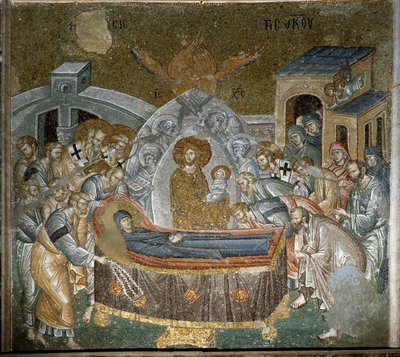 Entschlafung der Jungfrau (Mosaik) von Byzantine