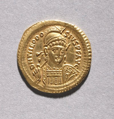 Solidus von Theodosius II. und Valentinian III. von Byzantine