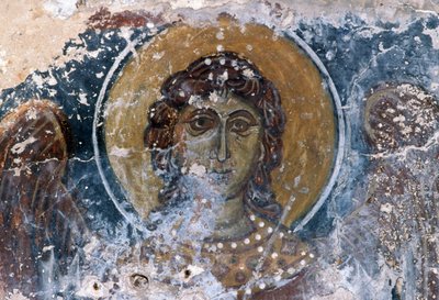 Jesus-Fresko in der Kirche Agia Anna von J.B. and Brown J. Rowbotham