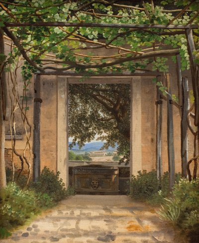 Eine Pergola, Italien von Christoffer Wilhelm Eckersberg