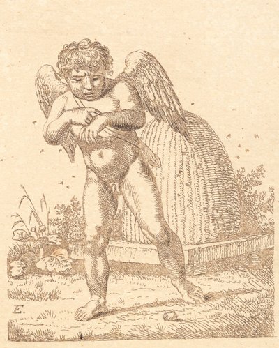 Amor von einer Biene gestochen von Christoffer Wilhelm Eckersberg