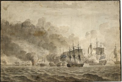 Die Schlacht auf der Reede von Christoffer Wilhelm Eckersberg