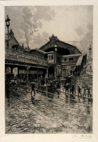 Eingang zur Brooklyn Bridge von C. F. William Mielatz