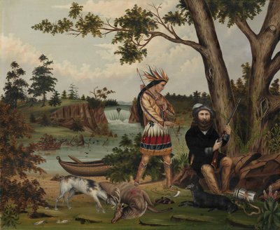 Jäger und indianischer Führer, 1869 von C. L. Woodhouse