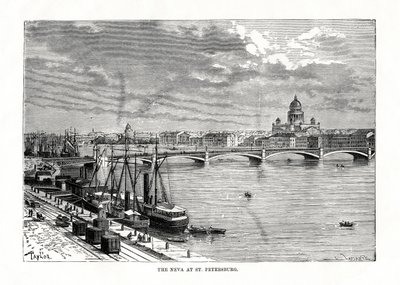 Der Fluss Newa, St. Petersburg, 1879 von C. Laplante